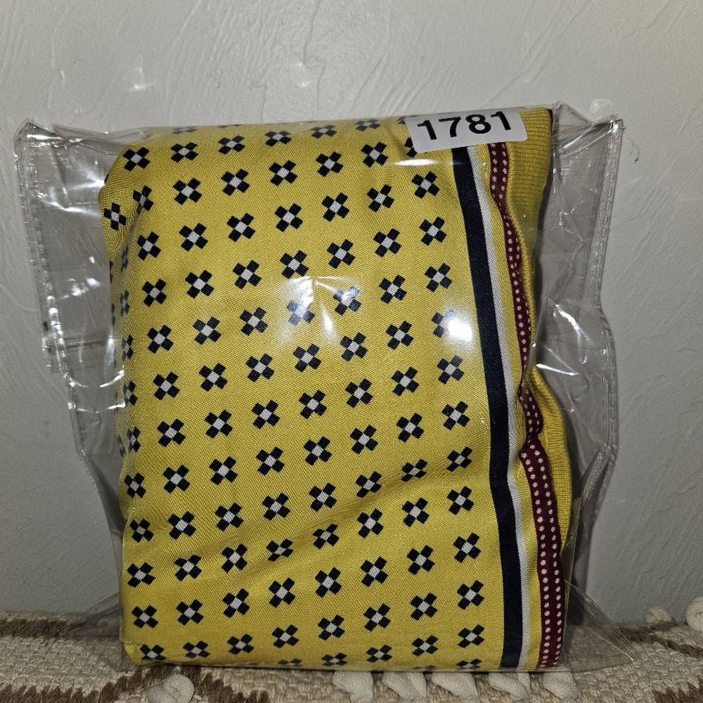 Talbots Women's Size 1X Yellow Geo Print Patterned Charming Cardigan Layering - Picture 14 of 14